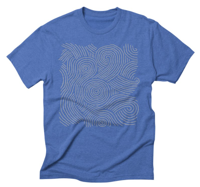 "Zen Maze" blue t-shirt