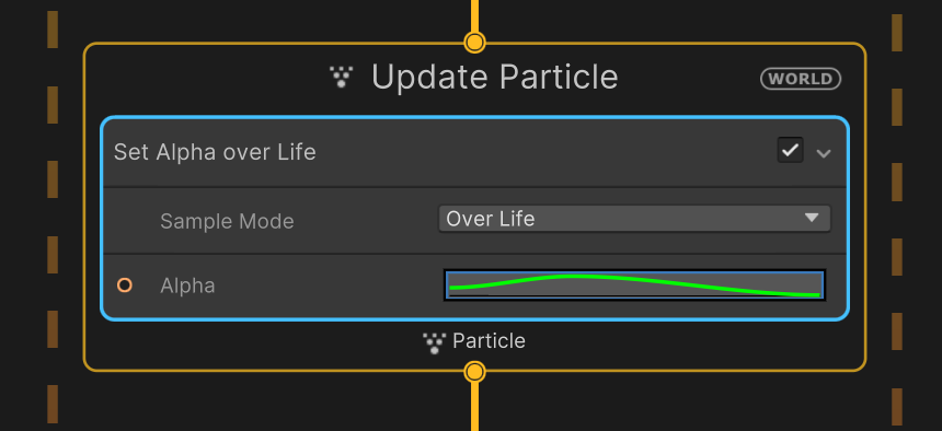 Unity - VFX - Visual Effect Graph - Update Particle - Set Alpha over Life
